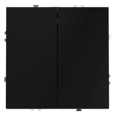 Изображение Выключатель встраиваемый VOLTUM S70 двухклавишный 10А (черный матовый)