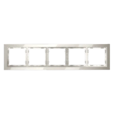 Изображение Рамка стеклянная VOLTUM S70 на 5 постов (кашемир, стекло)